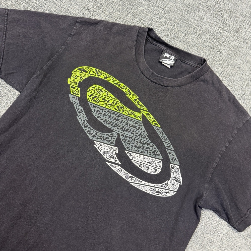 Vintage Y2K SRH Spades T Shirt Men's Large Black  Skater Surf Grunge‎